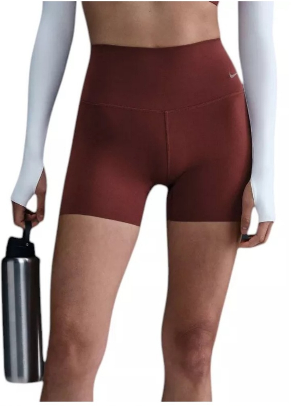 Nike Zenvy High-Waisted 5" Biker Shorts - Dark Team Red